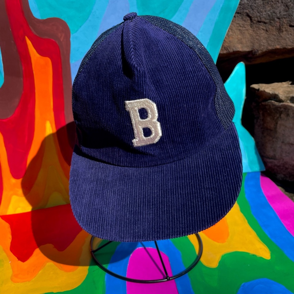 Jansport Blue Corduroy Hat with Emblem
